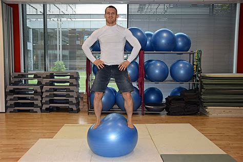 Core Exercises - Swiss Ball Standing - Pawel Kaczynski