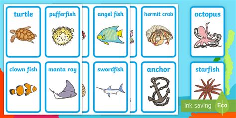 Sea Animals Flashcards | Under the Sea | Teaching Resources