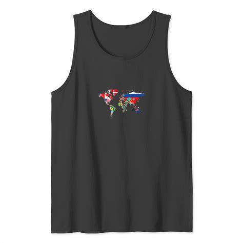 International World Flags Flags World Map Tank Top Designed & Sold By ...