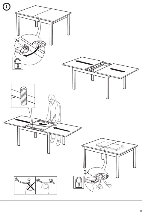 Ikea Bjursta Extendable Dining Table 69 86 102 X37 Assembly Instruction
