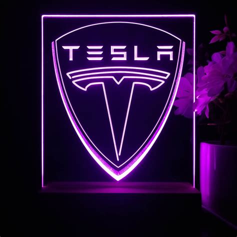 Tesla Logo Neon Sign Table Lamp Display | PRO LED SIGN