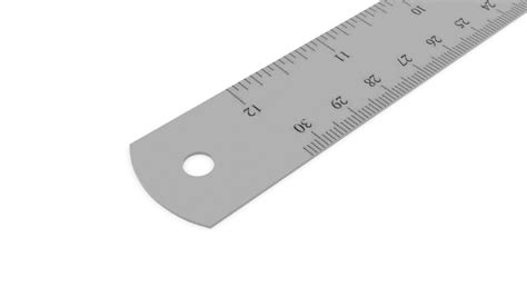 30cm metal ruler model - TurboSquid 1658134