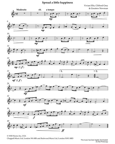 Spread A Little Happiness Sheet Music by Vivian Ellis | nkoda | Free 7 days trial