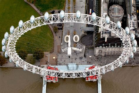 Aerial view of the London Eye. - WikiArquitectura