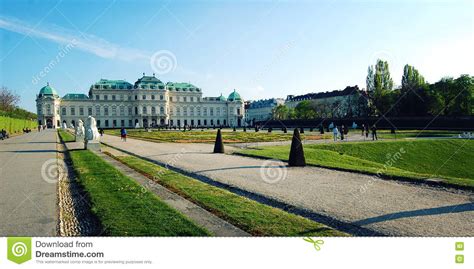 Belvedere Gallery and Garden in Vienna. Aged Photo Stock Image - Image of green, belvedere: 72981351