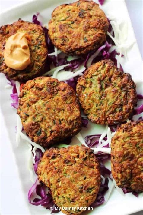 Air Fryer Zucchini Fritters - My Dainty Kitchen