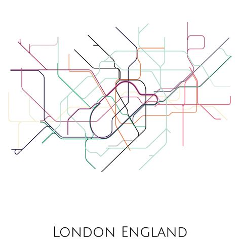 London Map Art London Tube Map Transit Map London Art - Etsy