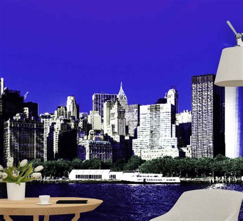 Skyscrapers in Manhattan new york mural wallpaper - TenStickers