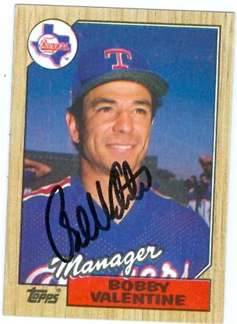 Bobby Valentine autographed Baseball Card (1987 Topps) (RB)