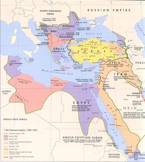 Map of the Ottoman Empire 1798 - 1923