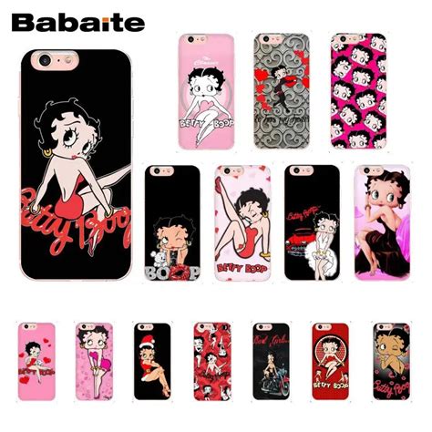 Babaite Betty boop cartoon TPU Soft Silicone Black Phone Case for iPhone 8 7 6 6S Plus X XS MAX ...