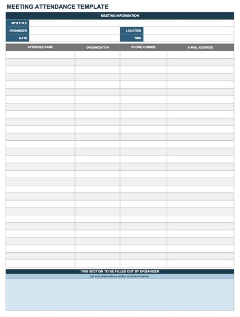 2021 Free Printable Attendance Sheet : Pin On Attendance Sheet Templates | Single News