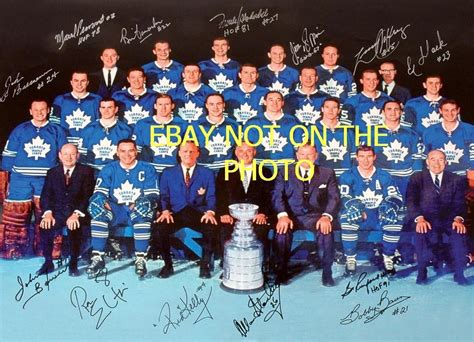 TORONTO MAPLE LEAFS STANLEY CUP 1967 TEAM PHOTO 5x7 signed autographed ...