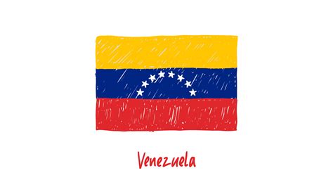 Free Venezuela National Country Flag Pencil Color Sketch Illustration ...