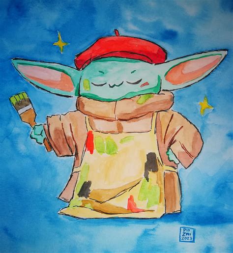 Grogu by TeddyPaintsArts on DeviantArt