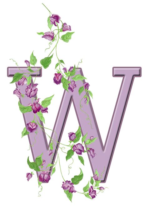 Letter W Floral Initial Free Stock Photo - Public Domain Pictures