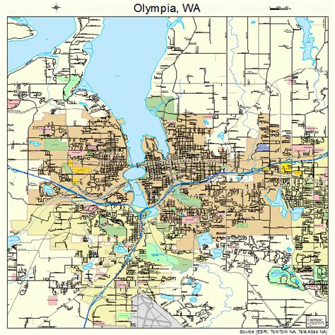 Olympia Washington Street Map 5351300