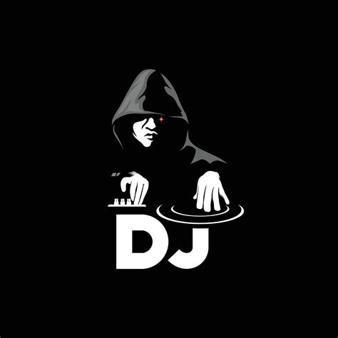 DJ logo with hoodie man, Design element for logo, poster, card, banner ...