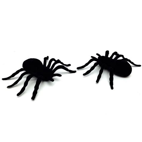 Bufftee Happy Halloween Twin Spider Pack - Fake Spiders Props - Scary Décor - Promo Unlimited