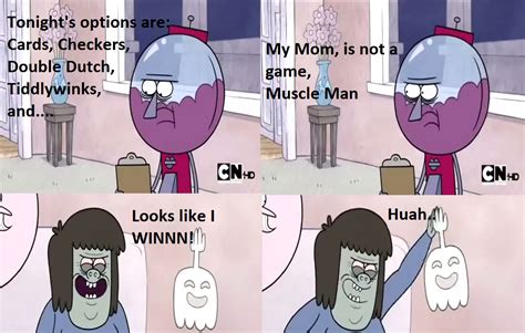 my mom is not an option ... | Regular show memes, Regular show, Muscle men