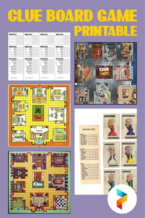 Clue Board Game - 10 Free PDF Printables | Printablee