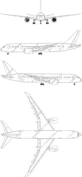 Search vehicle drawings | ccvision CAR-SPECIAL®: Boeing 787-8 Dreamliner