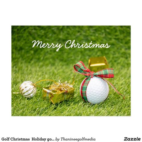 Golf Christmas Holiday golf ball and ornament Postcard | Zazzle.com ...