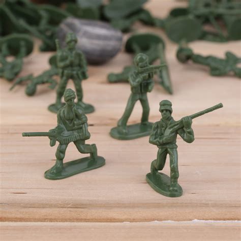100pcs/Pack Military Plastic Toy Soldiers Army Men Figures 12 Poses ...