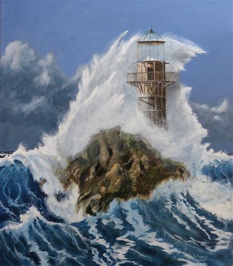 Abandoned Lighthouse. Painting by David Hawkes | Fine Art America