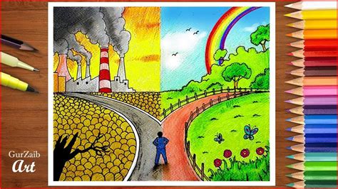 Save environment save nature poster chart drawing for competition (very ... | Nature drawing for ...