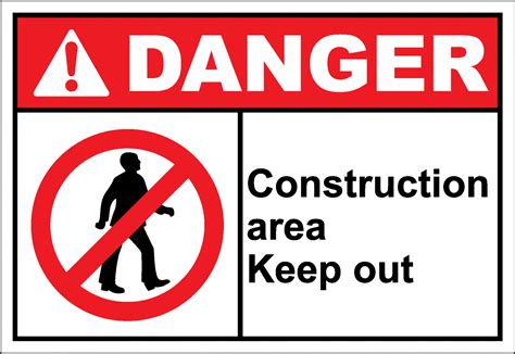 Danger Sign construction area keep out - SafetyKore