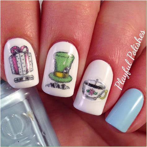 Playful Polishes: ALICE IN WONDERLAND & CARE BEARS WATER DECALS