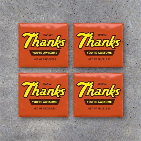 Thank You Collection Printable Candy Bar Wrappers to Show - Etsy ...