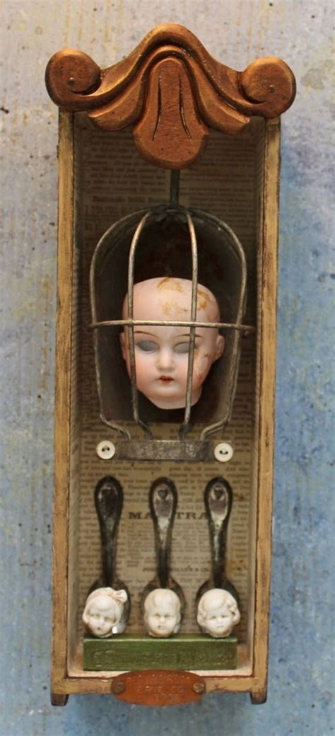 Assemblage Art Mixed Media Found Object Shrine Shadow Box Creepy Art, Creepy Dolls, Weird Art ...