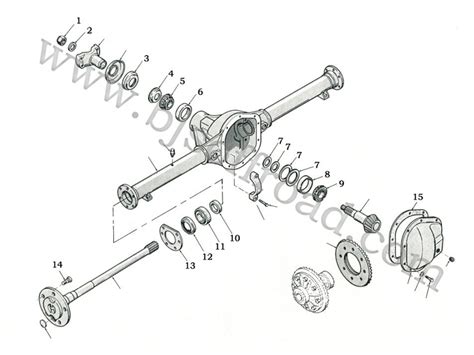 Small Parts for Dana 44 and Dana 53 Rear Axles with Flanged Axle Shafts