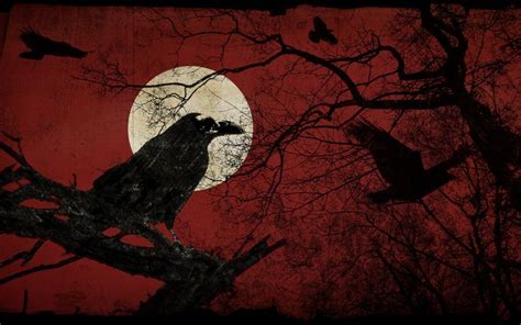 RaVen I | Raven artwork, Dark red wallpaper, Scary art