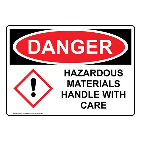 Hazardous Waste Sign ODE-27867 Hazmat Hazardous Material