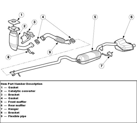 2003 Ford escape exhaust diagram