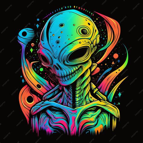 Premium Photo | Alien art print featuring the digital art alien by ...