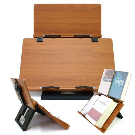 [Freesia Plus] Book Stand Portable Wooden Reading Holder Desk Bookstand cookbook #Wiztem ...