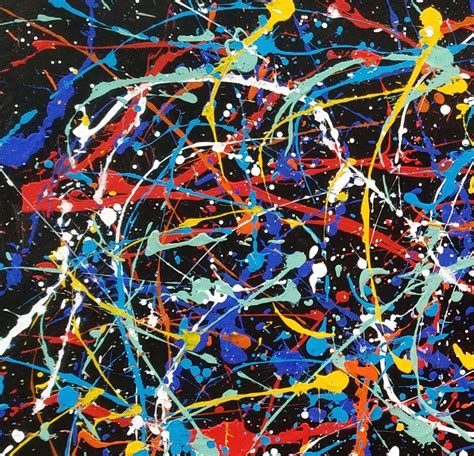 Orange jackson pollock best paintings, pollock style painting L618 ...