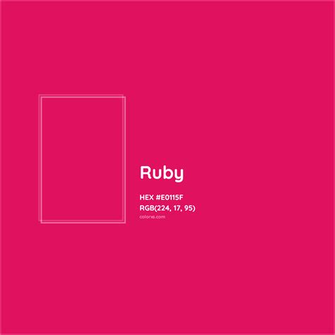 Ruby Red Colour Code