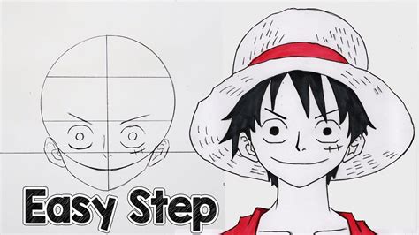 How To Draw Luffy Easy Step by Step - My Brilliant Art | Luffy, Easy drawings, Drawings