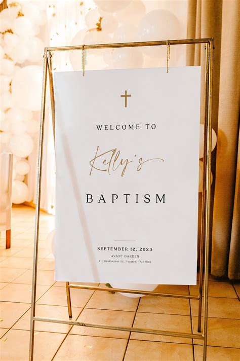 Baptism Welcome Sign Welcome Sign Template Modern and | Etsy