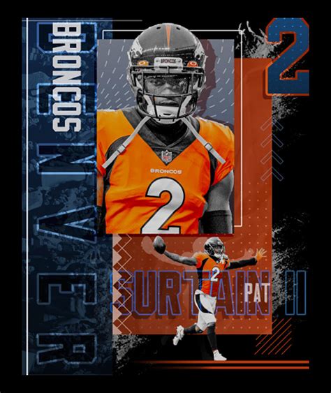 Pat Surtain II Football Paper Poster Broncos 2 Digital Art by Kelvin Kent - Fine Art America