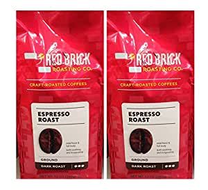 Amazon.com : Red Brick Co Ground Espresso Craft Roasted Coffee (Pack of 2) : Grocery & Gourmet Food