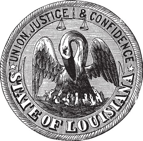 Great Seal of the State of Louisiana USA vintage engraving 35075749 ...