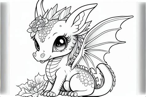 Animated Baby Dragon Coloring Pages