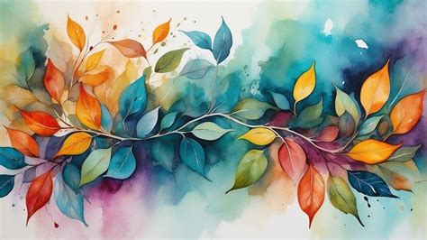 Background Watercolor Art Leaves Free Stock Photo - Public Domain Pictures