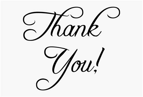 Thank You In Cursive Writing, HD Png Download - kindpng